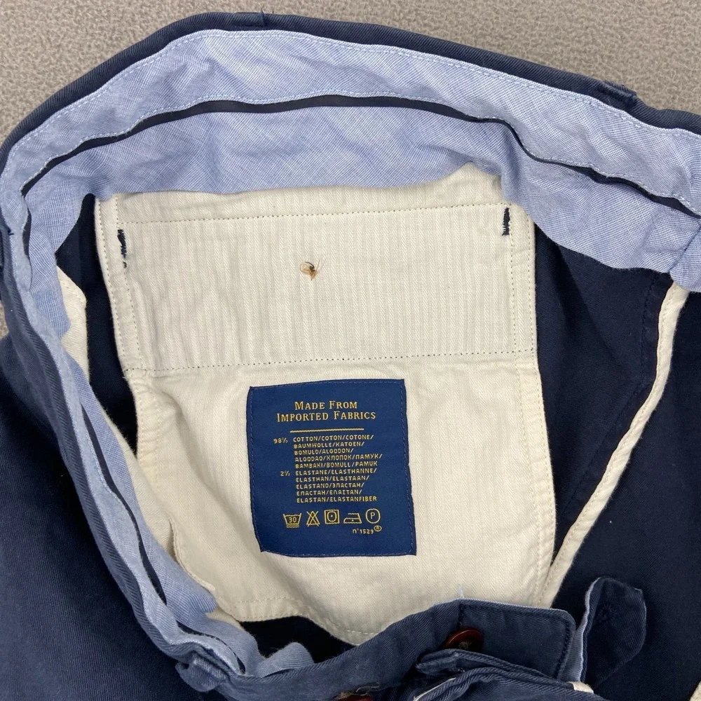Polo Ralph‎ Lauren Stretch Slim Fit Chino Pants Mens 36 Navy Blue Straight Leg